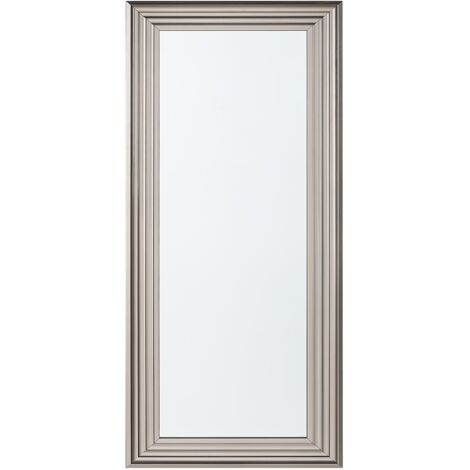 Espejo de pared plateado 50 x 130 cm rectangular moderno simple minimalista Chatain