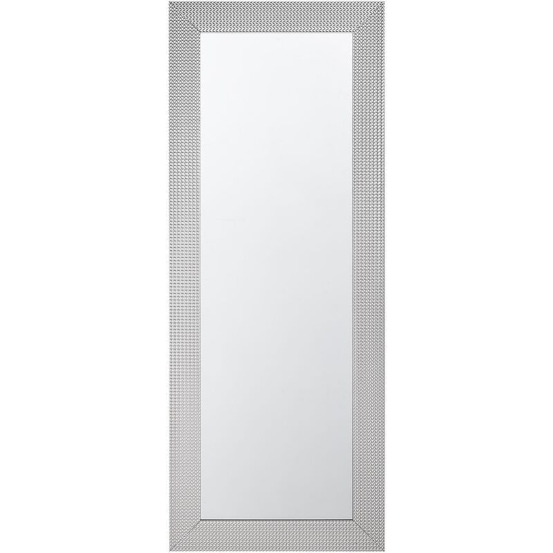 Beliani - Espejo de pared plateado 50 x 130 cm vertical salón dormitorio acabado elegante Derval