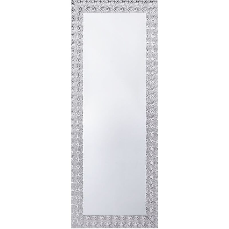 Beliani - Espejo de pared plateado 50 x 130 cm vertical salón dormitorio acabado elegante Mervent