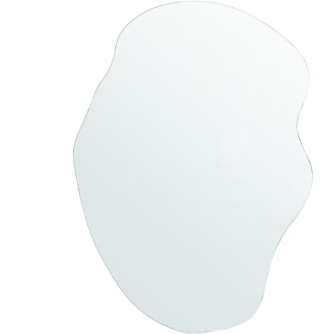 Espejo de pared plateado forma irregular sin marco 50 x 70 cm decoración Falaise