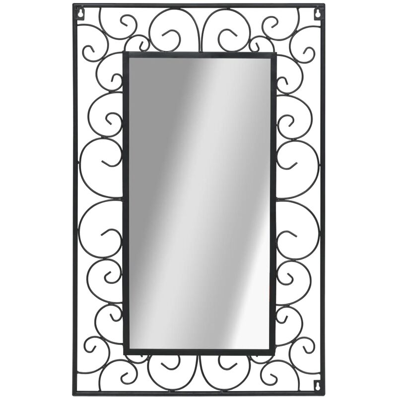 

Happyshopping - Espejo de pared rectangular 50x80 cm negro