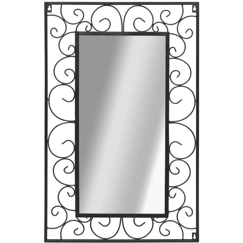 

vidaXL Espejo de pared rectangular 50x80 cm negro - Negro