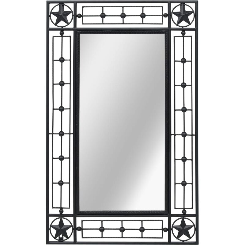 

vidaXL Espejo de pared rectangular 50x80 cm negro - Negro