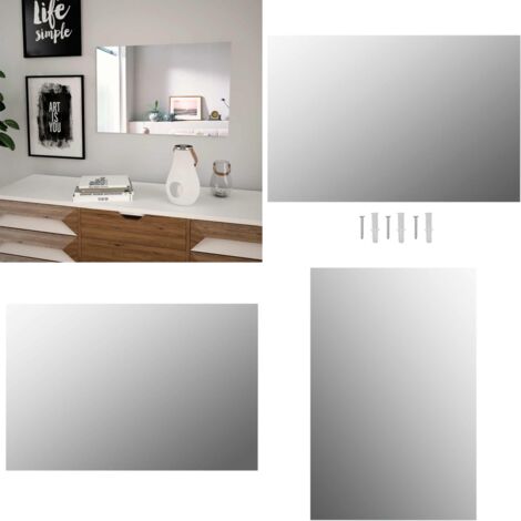 Espejo de pared rectangular vidrio 60x40 cm - Espejo rectangular - Espejo minimalista