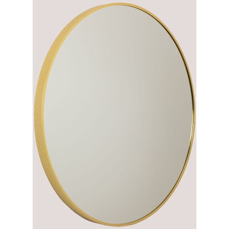 

Espejo de Pared Redondo en MDF Siloh Gold Ø80 cm - Sklum