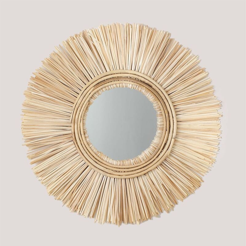 

Espejo de Pared Redondo en Ratán (Ø55 cm) Cloris SKLUM - Natural