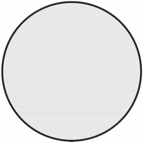 Espejo de pared redondo negro Ø 50 cm vidaXL