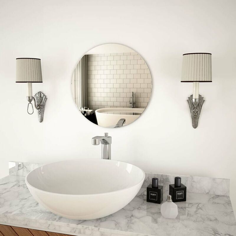 

Happyshopping - Espejo de pared redondo vidrio 40 cm