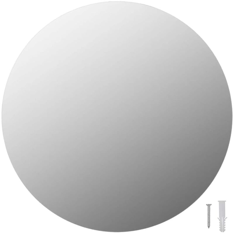 

vidaXL Espejo de pared redondo vidrio 40 cm - Plateado