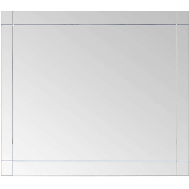

vidaXL Espejo de pared vidrio 100x60 cm - Plateado