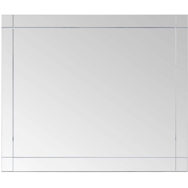 

vidaXL Espejo de pared vidrio 80x60 cm - Plateado