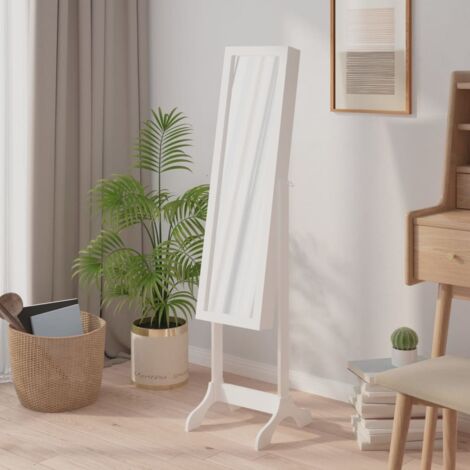 Espejo de pie blanco 34x37x146 cm vidaXL