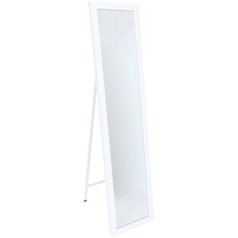 Espejo de pie clásico, 35 x 155 cm, blanco
