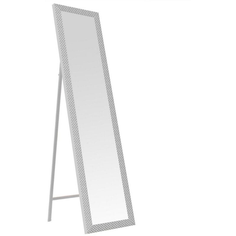 

Lolahome - Espejo de pie con textura blanco de plástico PE de 37x157 cm