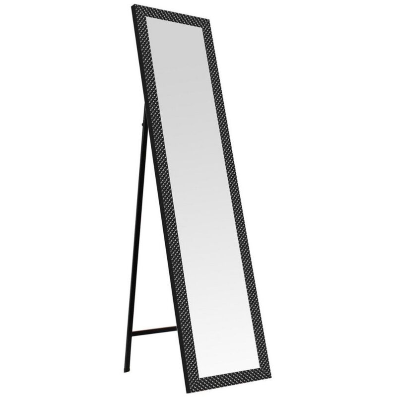 

Espejo de pie con textura negro de plástico PE de 37x157 cm