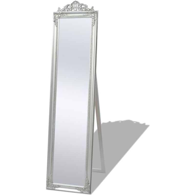 

Youthup - Espejo de pie estilo barroco plateado 160x40 cm - Plateado