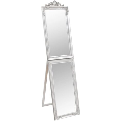 Espejo de pie plateado 40x160 cm vidaXL