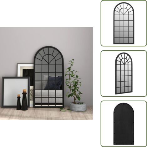 Espejo decorativo - vidaXL Espejo hierro negro para uso interior 90x45 cm - Espejo para habitación