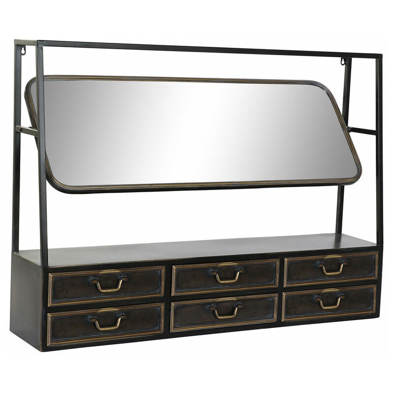 

Espejo DKD Home Decor Negro Metal Cobrizo Claro (110 x 23 x 80 cm)