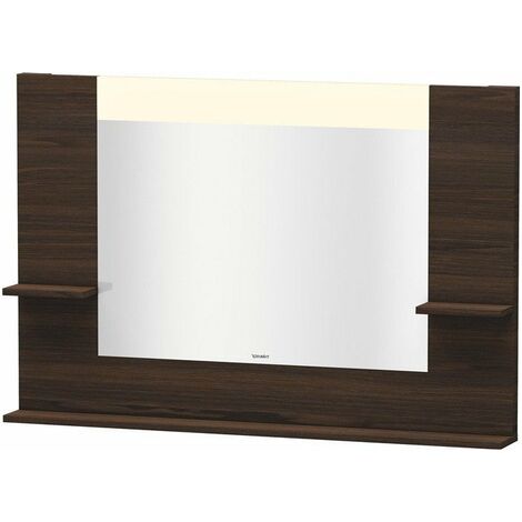 Hommoo Espejo de cuarto de baño madera maciza de nogal 60x12x62 cm