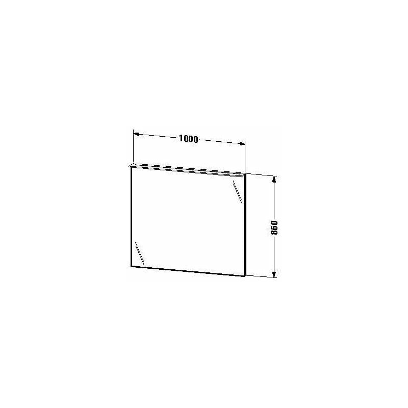 

Espejo Duravit X-LARGE con iluminación 860x1000x105mm taupe