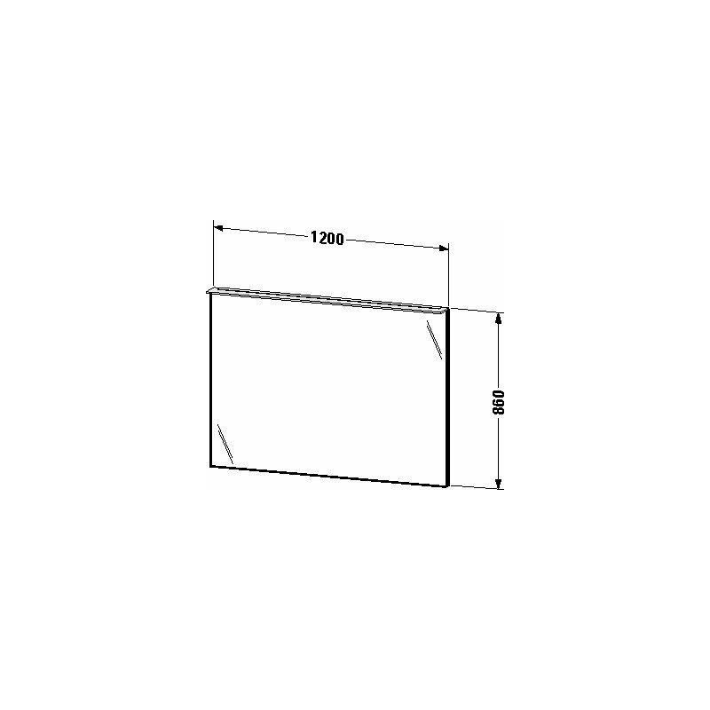 

Espejo Duravit X-LARGE con iluminación 860x1200x105mm Azul claro mate