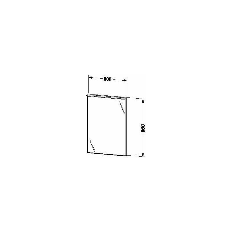 

Espejo Duravit X-LARGE con iluminación 860x600x105mm negro de alto brillo