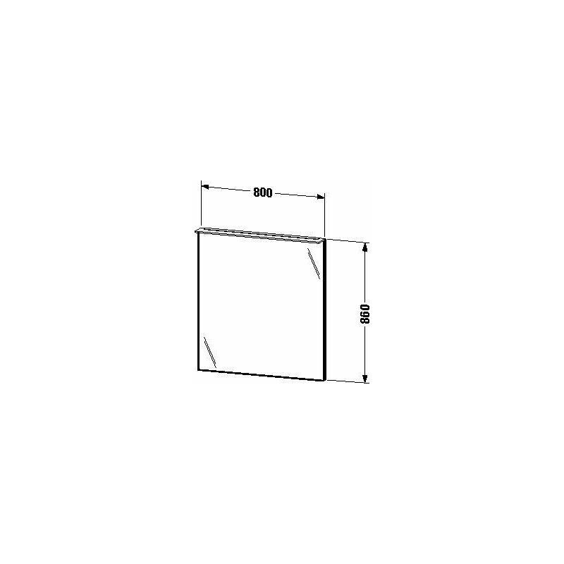 

Espejo Duravit X-LARGE con iluminación 860x800x105mm negro de alto brillo