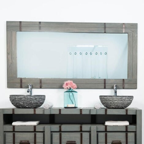 Espejo grande para cuarto de baño LOFT 160 x 80 gris Espejo grande para cuarto de baño LOFT 160 x 80 gris
