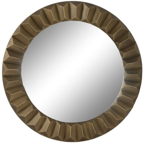 Espejo Hierro Cristal 110,5X5,5X110,5 Dorado