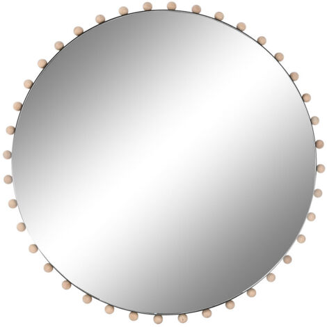 Espejo Hierro Cristal 113X4,5X113 Bolas Negro