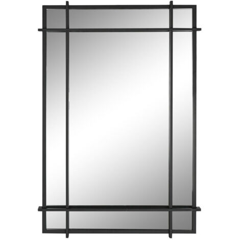 Espejo Hierro Cristal 65X6X95 Negro