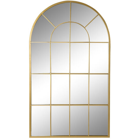 FIJALO Espejo Hierro Cristal 70X2X120 Ventana Dorado