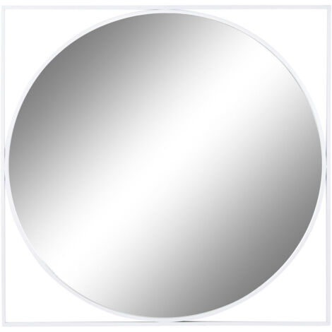 Espejo Hierro Cristal 85,5X3X85,5 Blanco ES204888