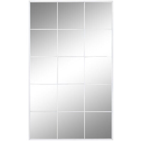 FIJALO Espejo Hierro Cristal 90X2X150 Ventana Blanco