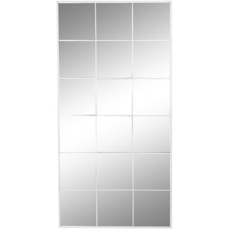 FIJALO Espejo Hierro Cristal 90X2X180 Ventana Blanco