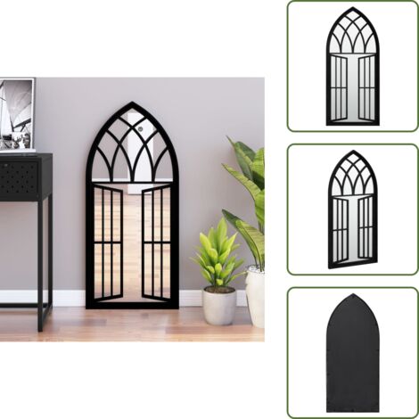 Espejo hierro negro para uso interior 100x45 cm