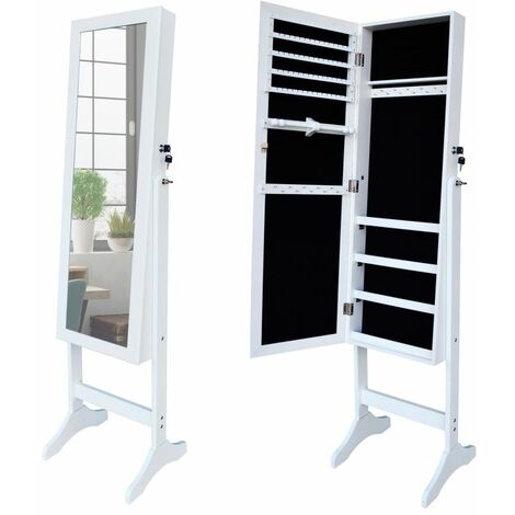 Espejo joyero de pie Blanco (ancho) x 155cm (alto)
