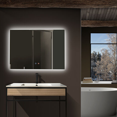 Espejo led baño redondo retroiluminado OMEGA - CRISTALED Medida OMEGA 60x80