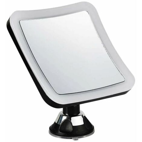 Espejo LED cuadrado portátil V-TAC de 3,2 W con ventosa y aumento de 10x, blanco frío, IP44