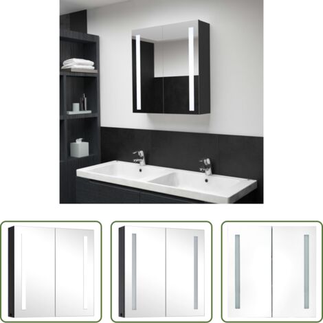 Espejo LED -  Mueble de baño con espejo LED 62x14x60 cm