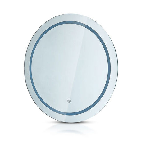 Espejo LED redondo V-TAC 25W antivaho táctil 3 en 1 600x35mm IP44