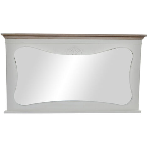 Espejo Madera 105X64X4,5 Natural Blanco
