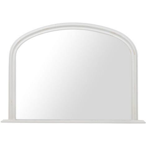 Espejo Madera Blanco Envejecido 112X4X77 Cm