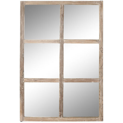 Espejo Madera Reciclada Teca 80X4X120 Ventana