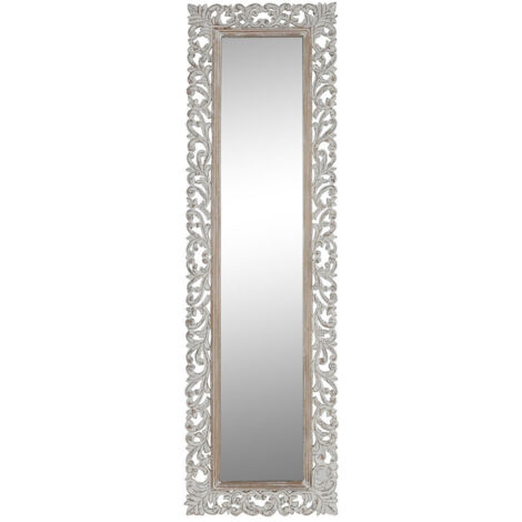 Espejo Mango Cristal 44X3X152 Decape Blanco