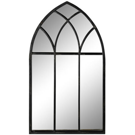 Espejo Metal 36X2X65 Ventana Negro