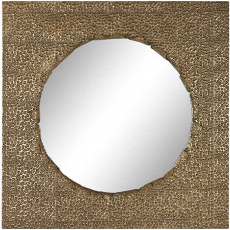 Espejo Metal 80X6X80 Dorado