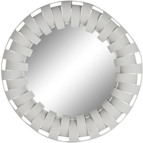 Espejo Metal 87X7,5X87 Rugoso Blanco
