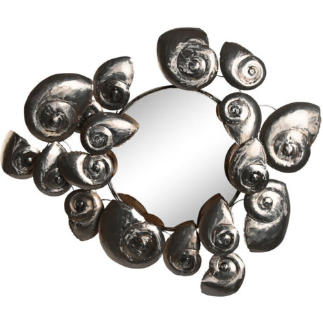Espejo Metal 90X10X80 Nautilus Plateado